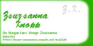 zsuzsanna knopp business card